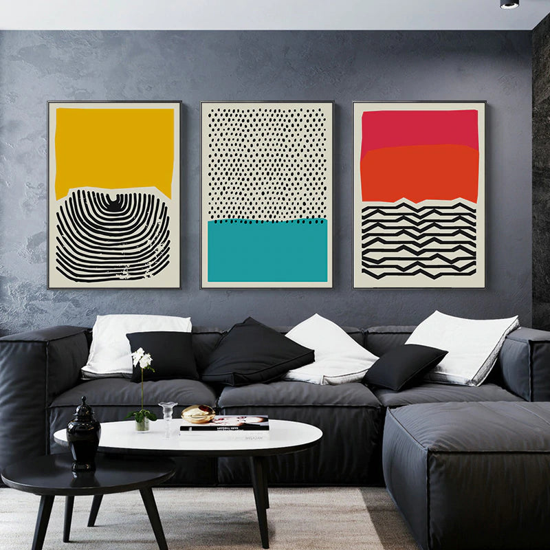 Modern Bold Abstract Wall Art Nordic Style Colorful Fine Art Canvas Prints Works Of Art For Office Living Room Modern Home Interior Decor