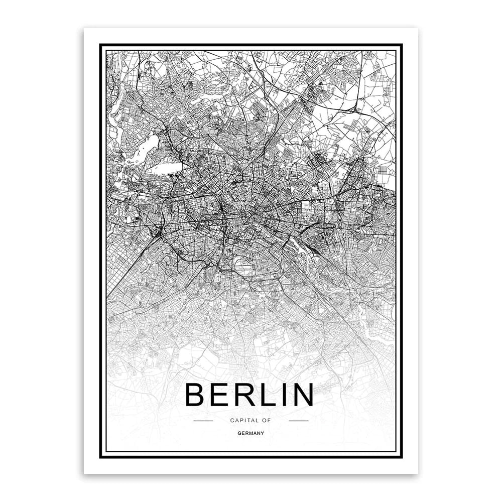 Personalized Wall Map For Your City - This High Resolution Highly Detailed Printed City Map Wall Decor Can Be Customized For Any City Or Town