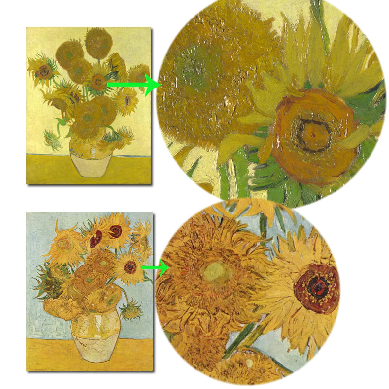 Sunflowers Posters Oil Paintings Fine Art Canvas Prints Wall Art Posters by Famous Dutch Post-Impressionist Van Gogh Paintings For Modern Home Decor