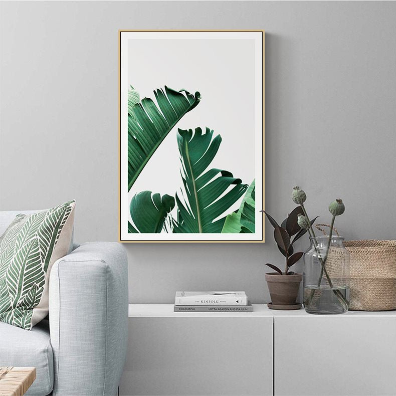 Tropical Palm Leaves Catching The Breeze Botanical Wall Art Nordic Style Fine Art Canvas Prints For Living Room Dining Room Modern Home Decor