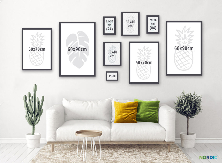 Nordic Wall Art Canvas Prints Size Layout Examples