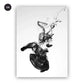 Abstract Black White Ink Splash Posters Fine Art Canvas Prints Modern Minimalist Salon Art For Office Boutiques and Home Decor