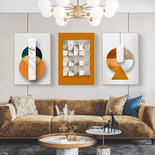 Modern Aesthetics Abstract Minimalist Wall Art Fine Art Canvas Prints Pictures For Luxury Loft Living Room Entrance Hall Foyer Home Office Wall Decor