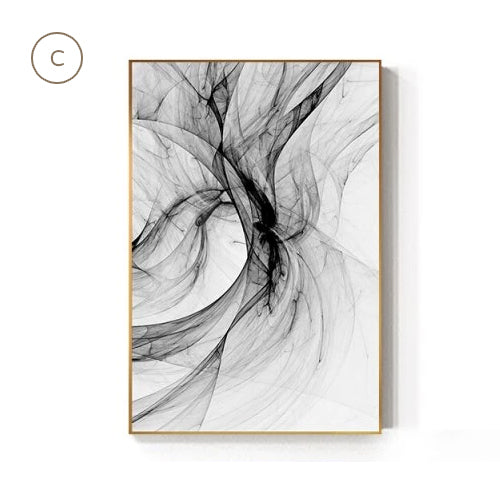 Modern Minimalist Design Black White Abstract Wall Art Fine Art Canvas Prints Pictures For Luxury Loft Living Room Nordic Home Office Interior Decor