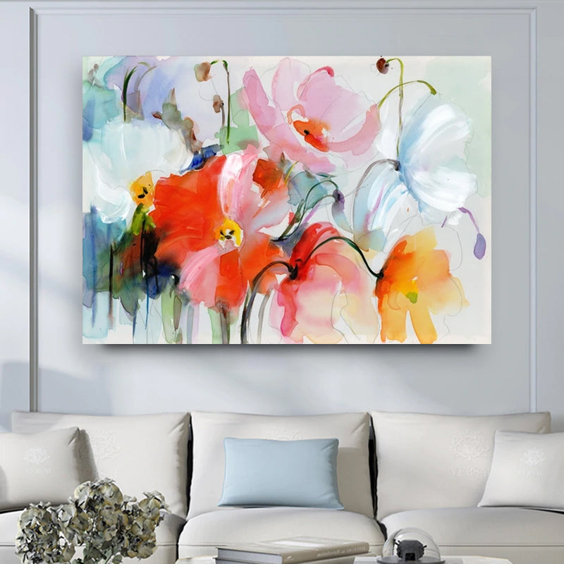 Flower Realism Canvas Pictures Flower Wall Art For Living Room Home Decoration