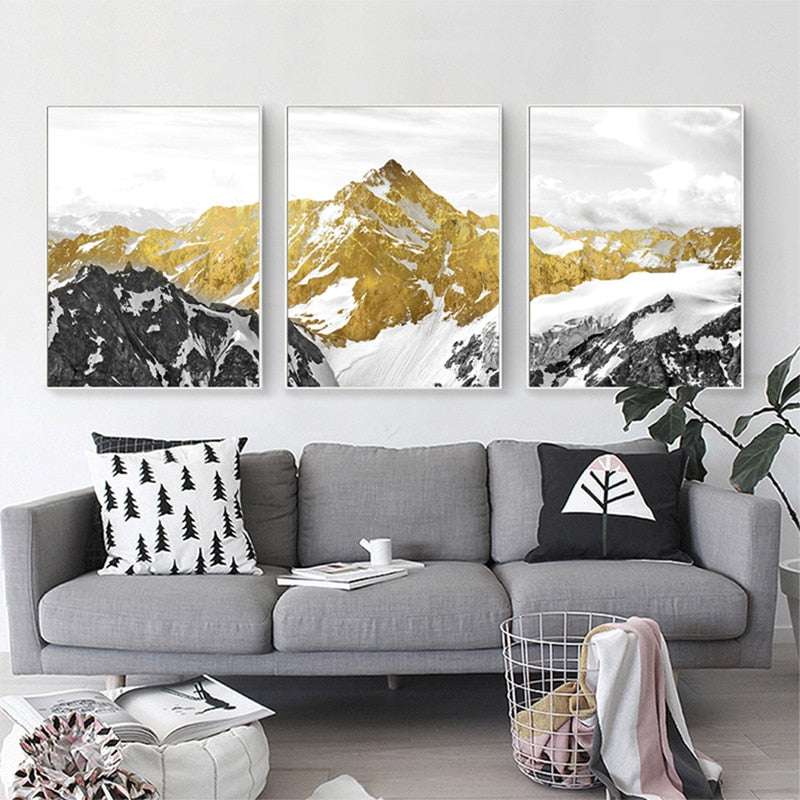 Mountains Landscape Canvas Poster Motivational Nordic Art Print Home Decoration 