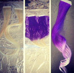 Dip dyed hair extensions 