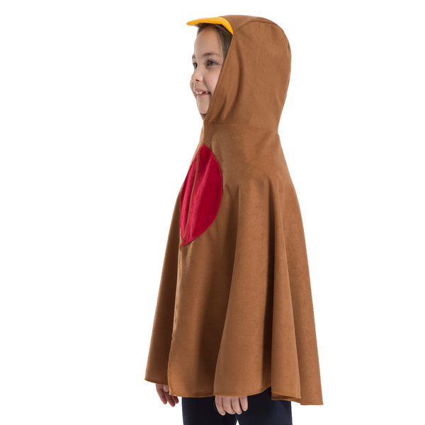 Taille unique Convient à 3-8 ans. Charlie Crow Robin Red Breast Cape Costume for Kids 
