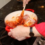 Stir chicken paprikash