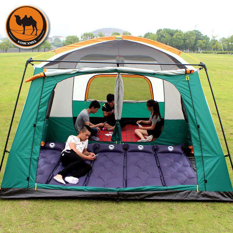 Shamocamel 8 Person Family Outdoor Waterproof Instant Camping Tent Two Rooms