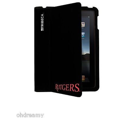 Tribeca - Rutgers Deluxe Folio Case for Apple iPad 2 - Black
