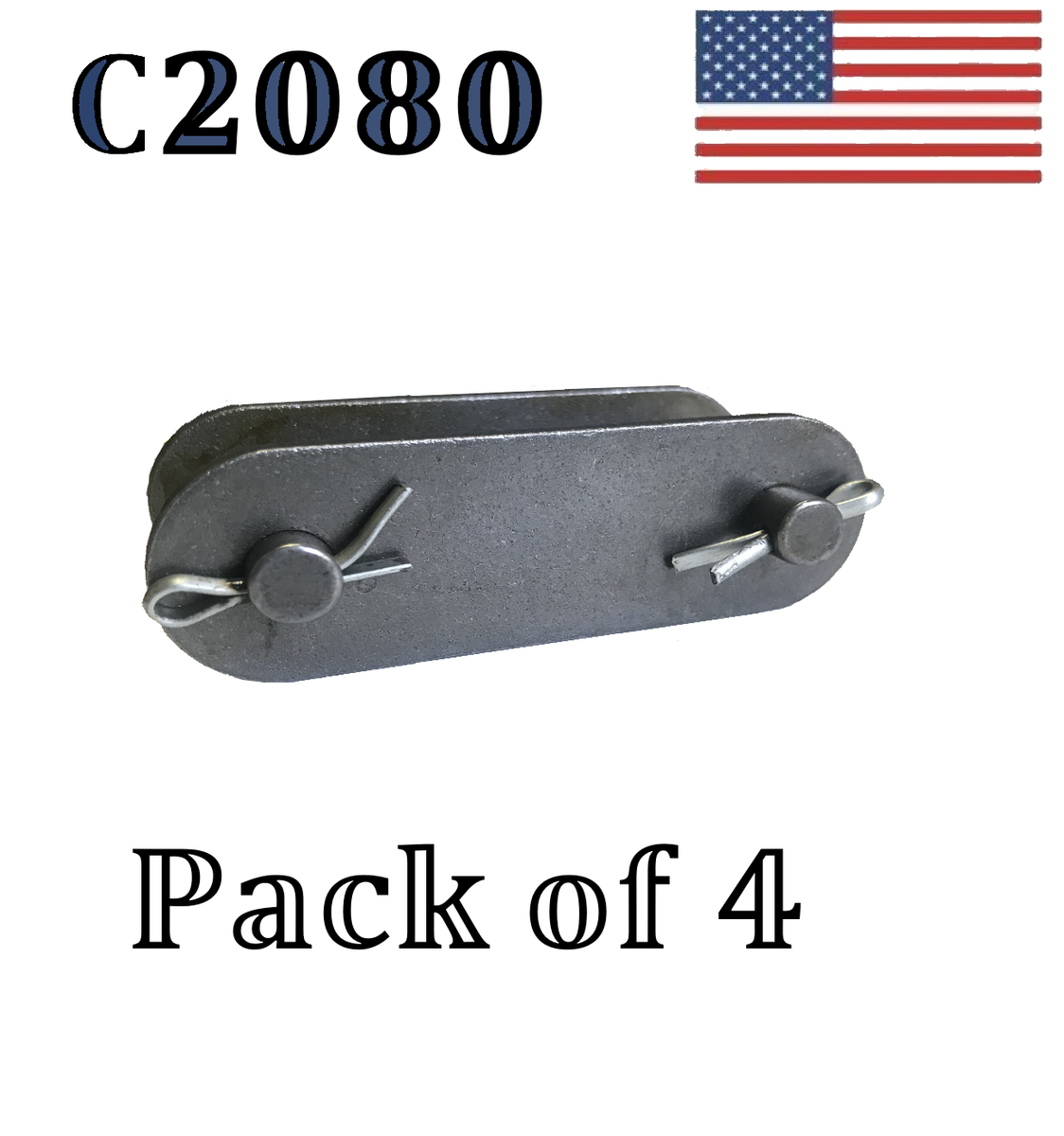 C2080 Connecting Link #C2080 Conveyor roller chain 2" Pitch Master 4 pack 