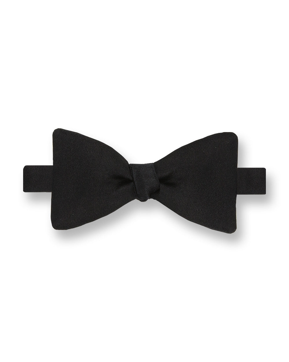 Black Pre-tied Bow Tie in Pure Silk