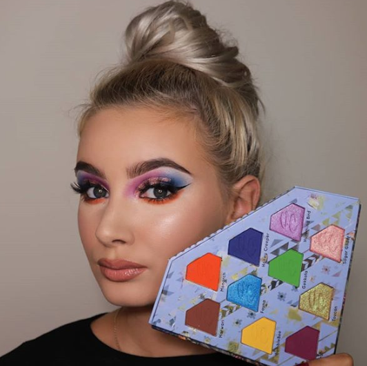 Jo looking colourful in totemic palette 