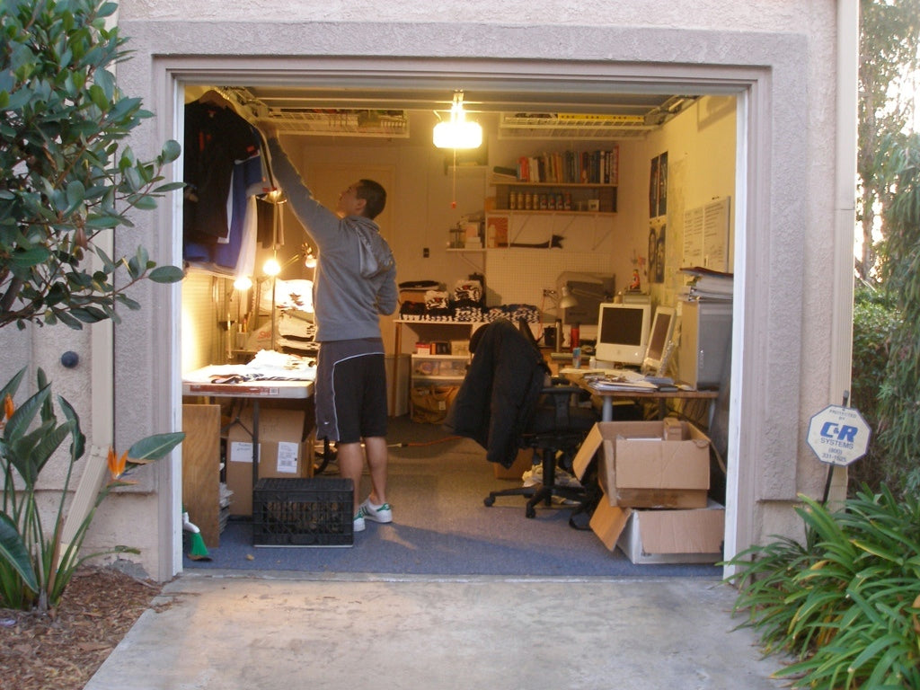 Tony in his garage a.k.a. Product Etc's first studio