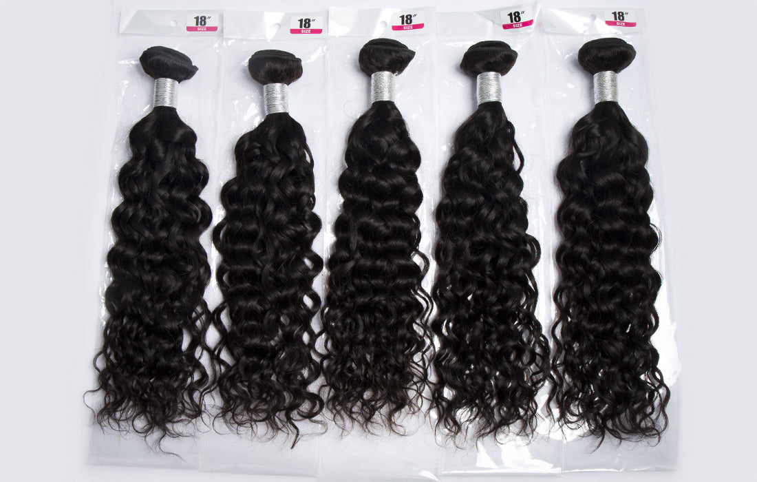 virgin remy water wave hair bundles 3 pcs in description