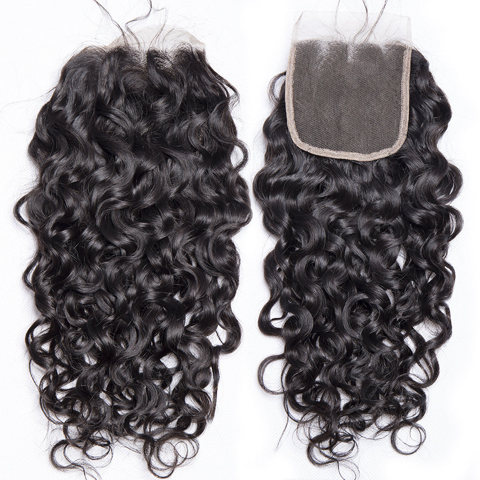 water wave lace closure in description