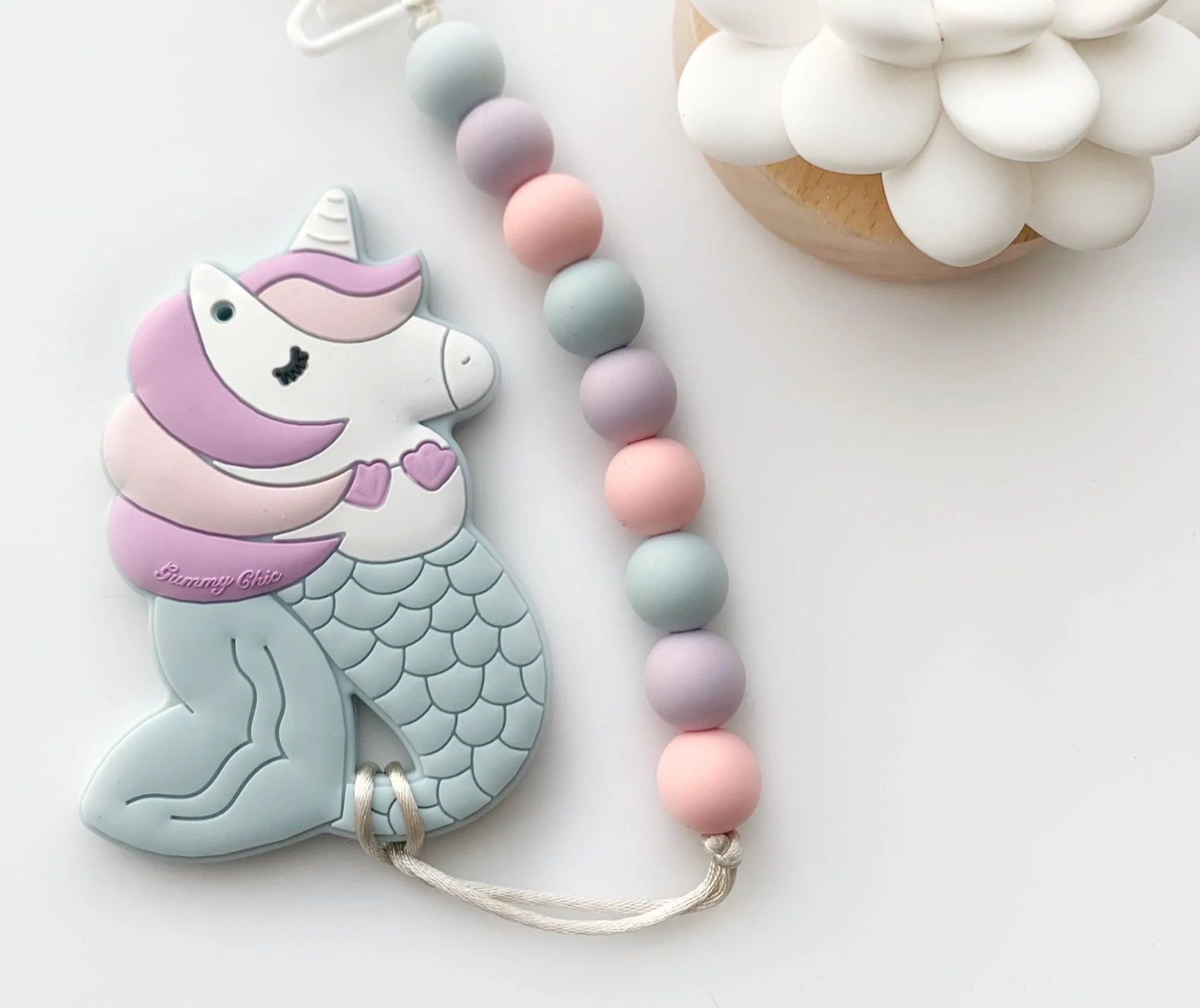 Gummy Chic Mermicorn Silicone Teether Clip Not Included