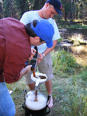 Brewing riverside on the Metolius River near Bend, Oregon