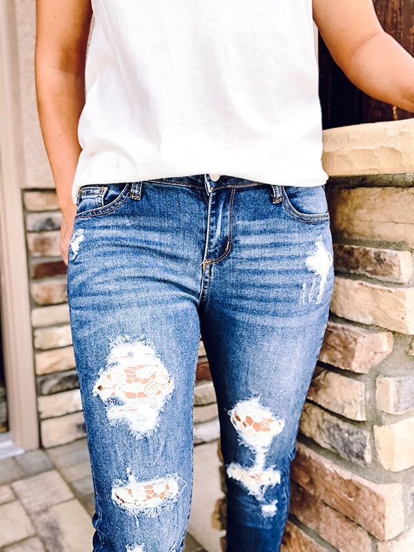 judy blue lace jeans