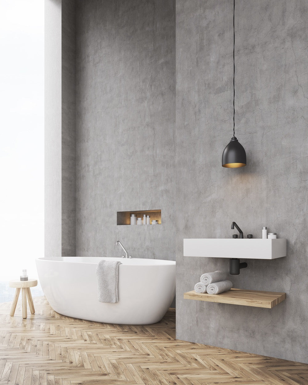 Concrete bathroom 