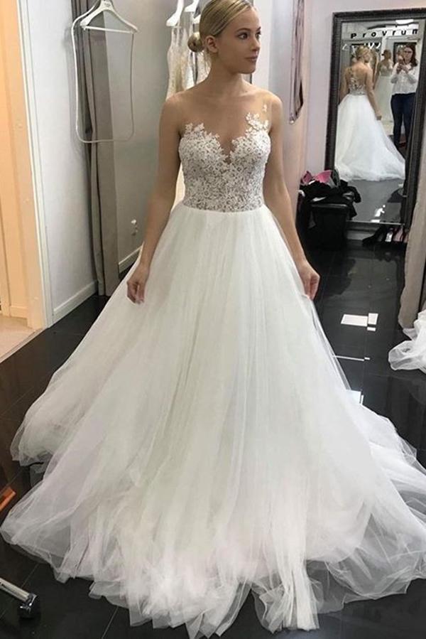 sleeveless wedding dresses