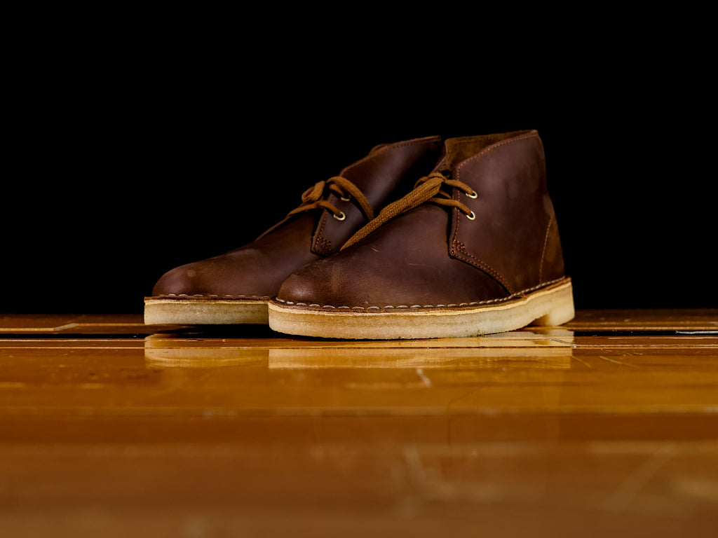 clarks originals desert boot brown beeswax leather