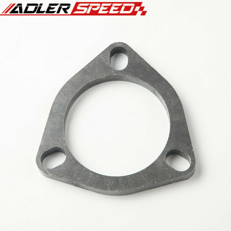 AdlerSpeed 2.75 3 Bolt SS304 Slotted Flange Exhaust Downpipe Pipe Catback Header 1/2 Thick 