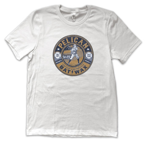 Pelican bat wax, vintage tee, baseball shirt 