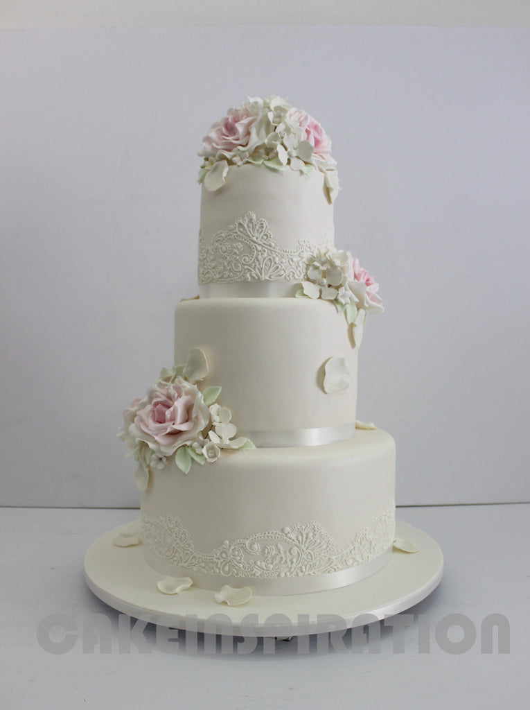 3 tiered wedding cake designs