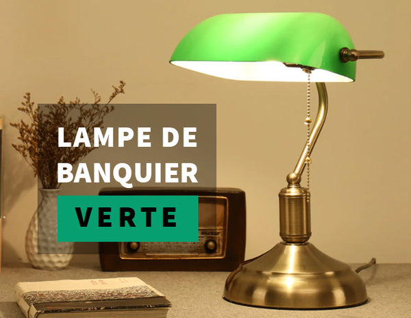 Lampe de Banquier Verte