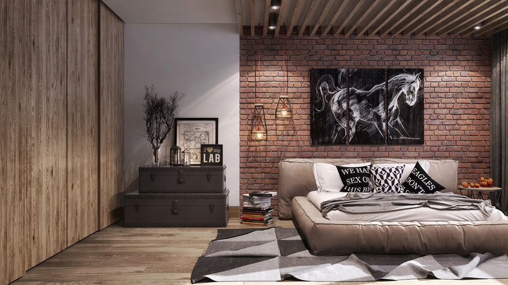 deco chambre loft style usine