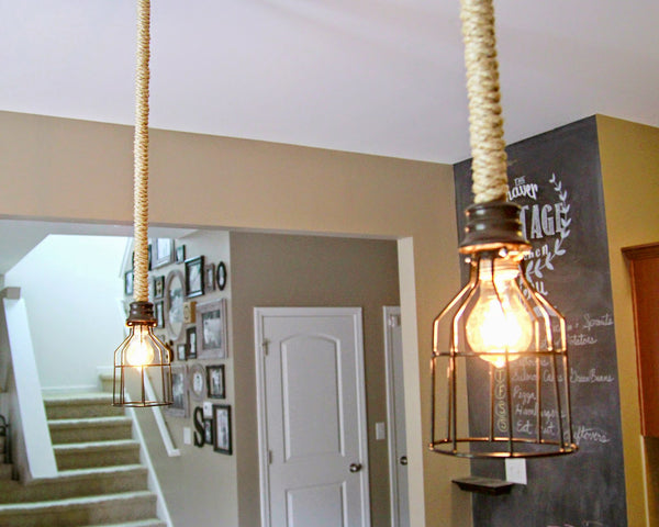 Diy Suspension industrielle Corde