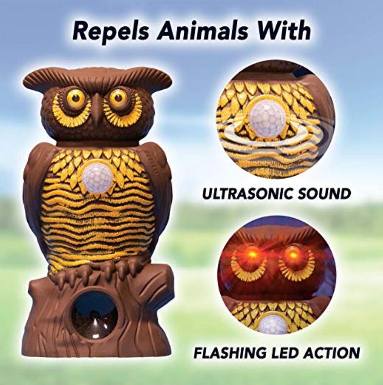 Owl Alert Realistic Owl Decoy Pest Deterrent For Garden