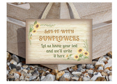 Sunflower Sign: Add your own text at honeymellow