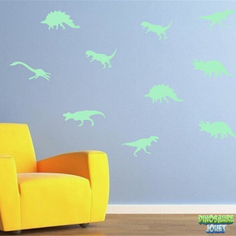 Stickers muraux dinosaures fluorescent