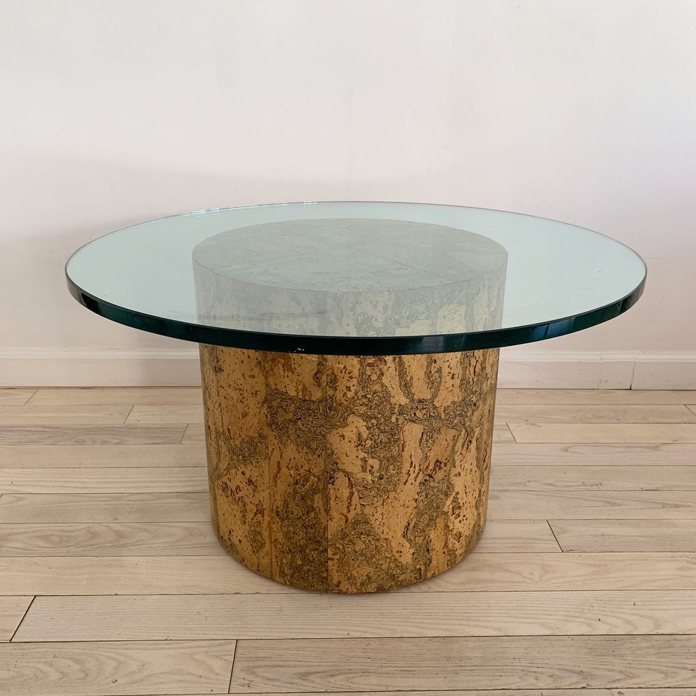 glass drum table