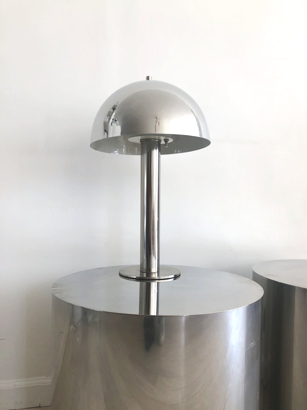 uitlijning Fantasierijk Menagerry Mid century Chrome Mushroom Laurel Lamp Table Lamp – Home Union NYC