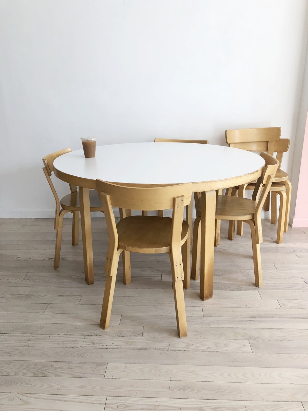 Vintage Alvar Aalto Dining Table 6 Dining Chairs Set Home