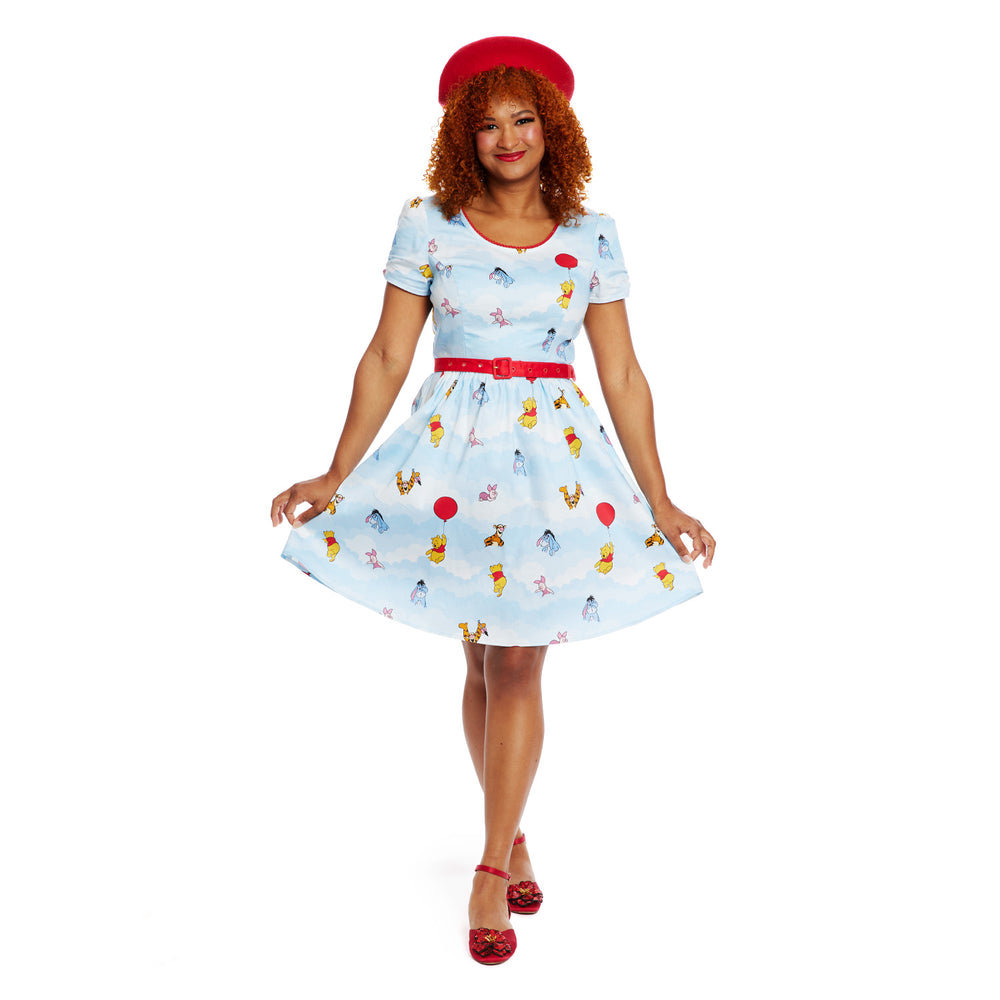 Stitch Shoppe Winnie the Pooh Laci Dress Full Length Front Model View-zoom