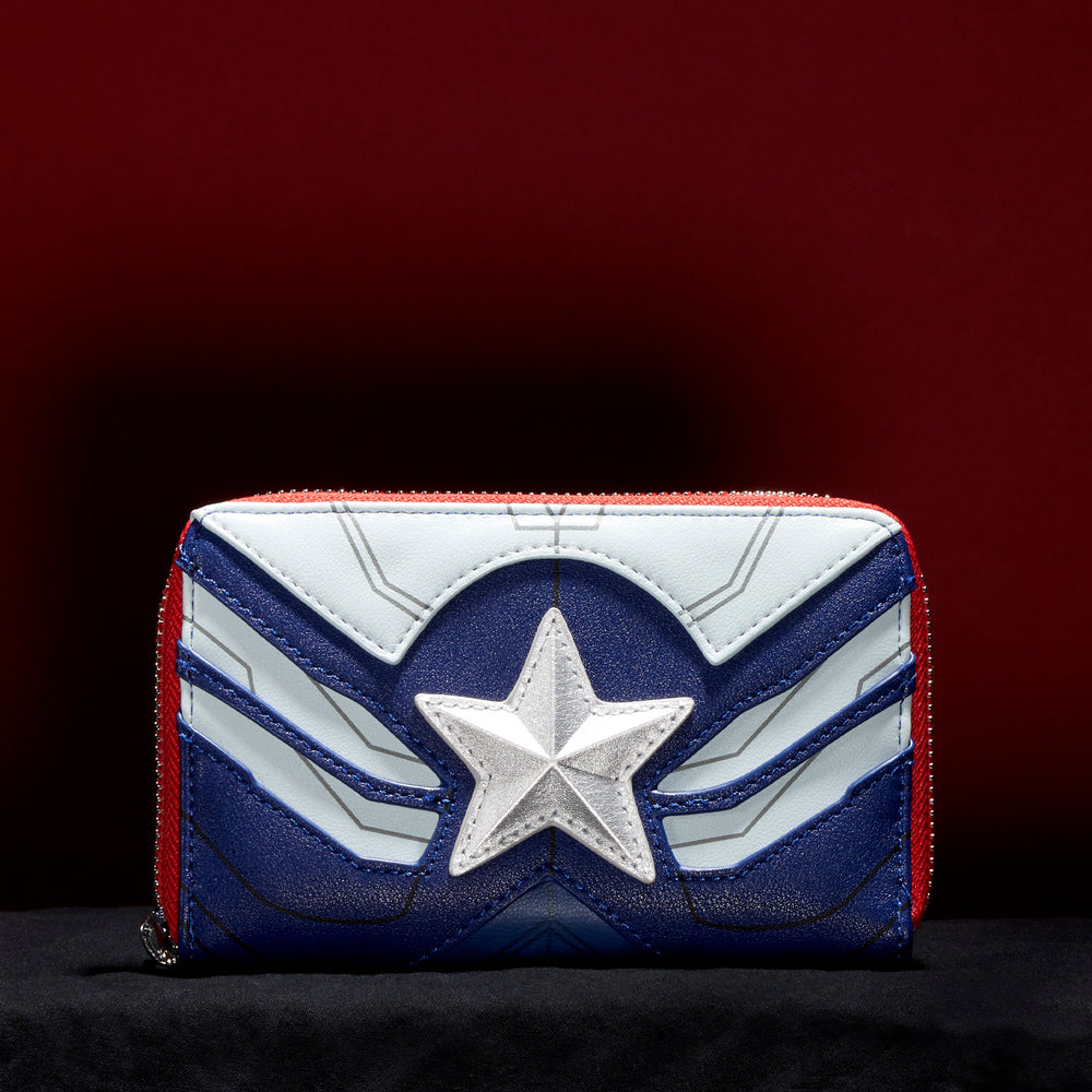Falcon Captain America Cosplay Zip Around Wallet Lifestyle View-zoom
