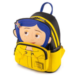 Coraline Raincoat Cosplay Mini Backpack Top Side View
