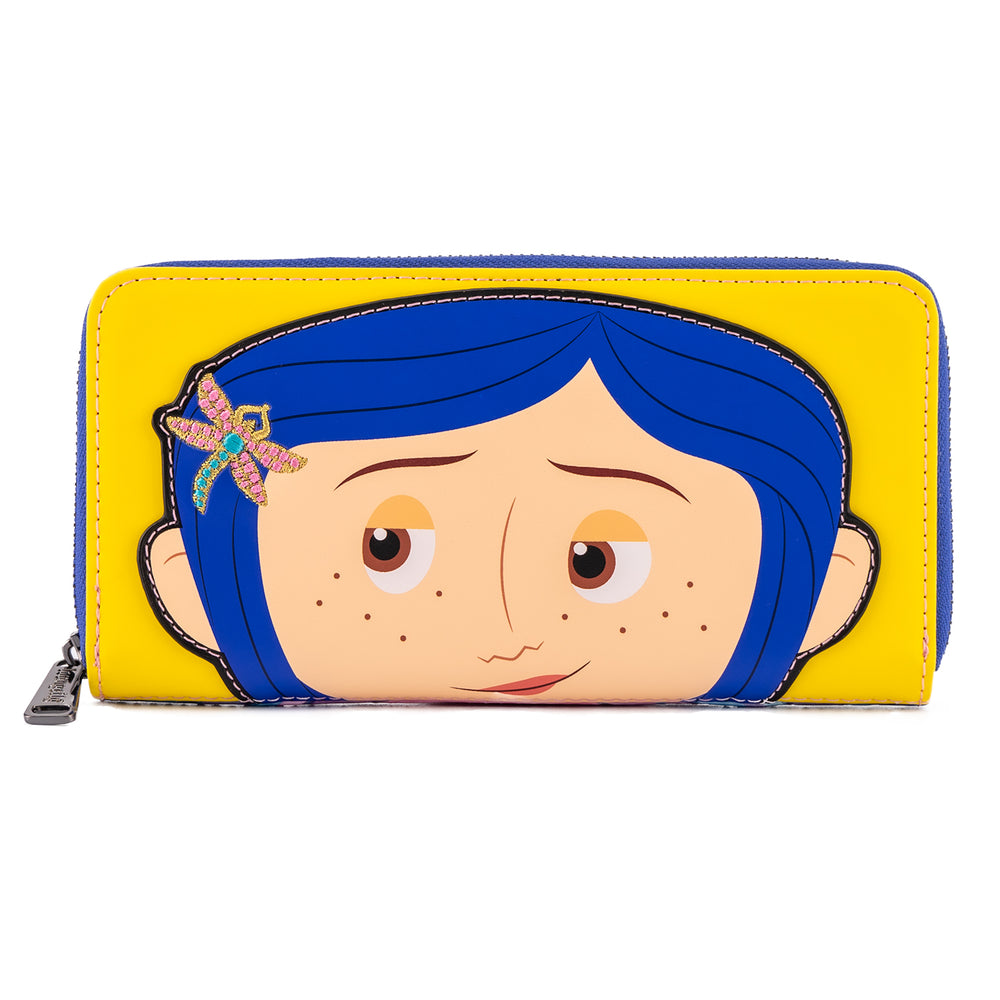 Coraline Raincoat Cosplay Zip Around Wallet Front View-zoom