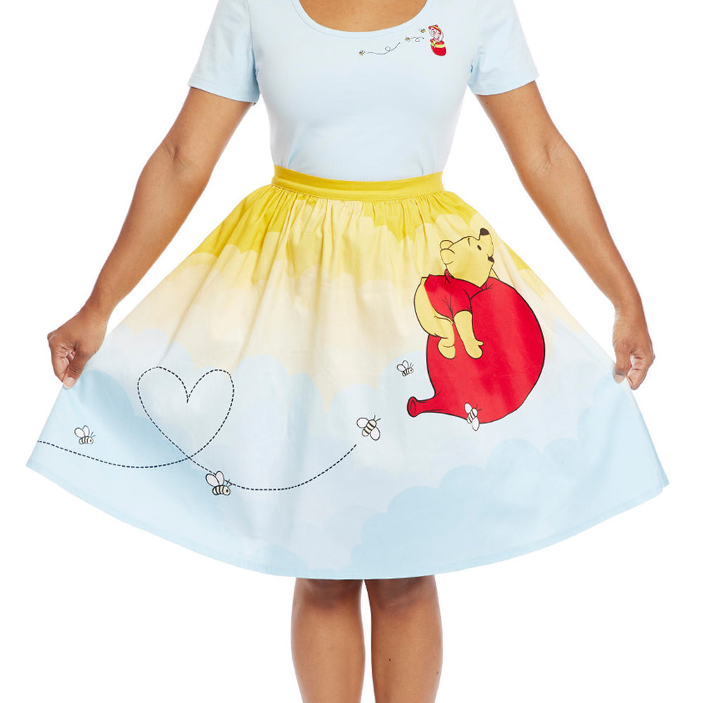 Stitch Shoppe Winnie the Pooh Sandy Skirt Closeup Front Model View-zoom