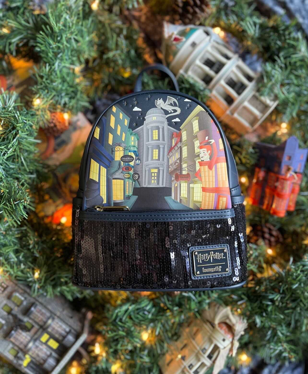 Harry Potter Diagon Alley Sequin Mini Backpack Lifestyle View-zoom