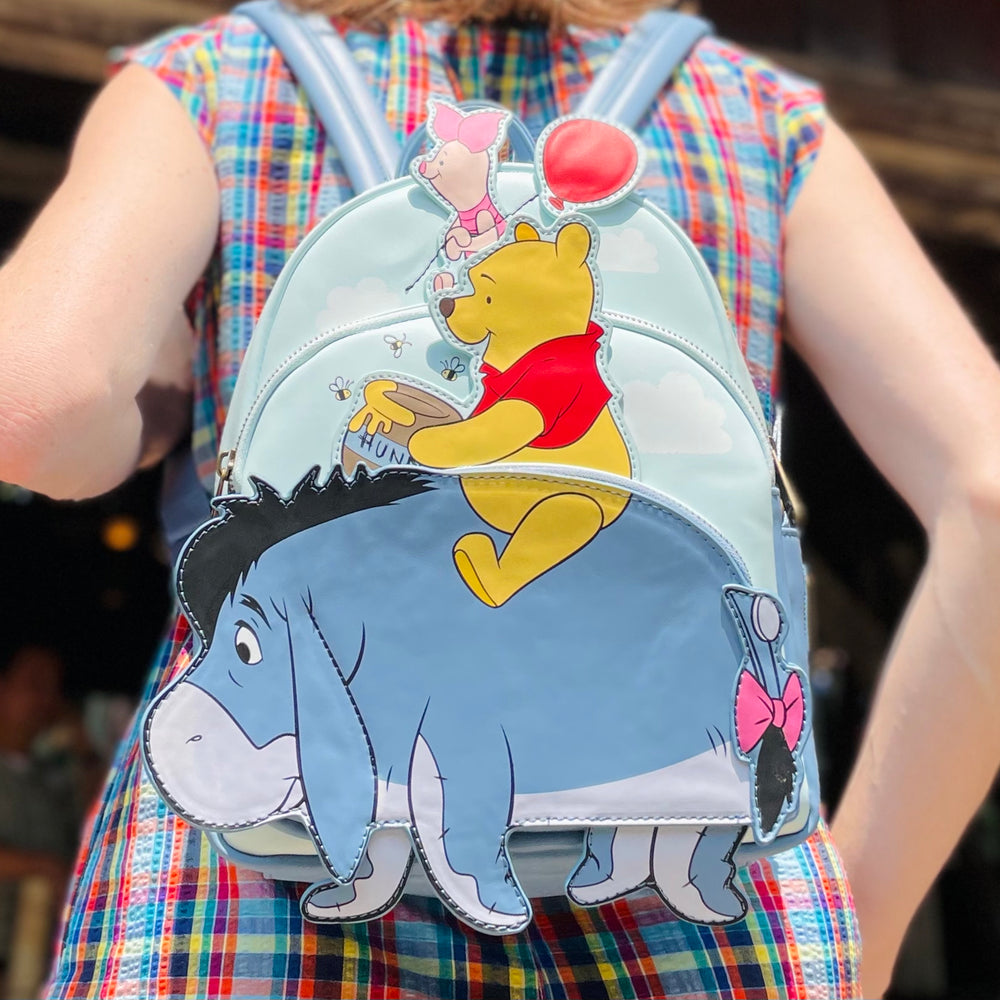 Exclusive - Winnie the Pooh 95th Anniversary Triple Pocket Mini Backpack Lifestyle View-zoom