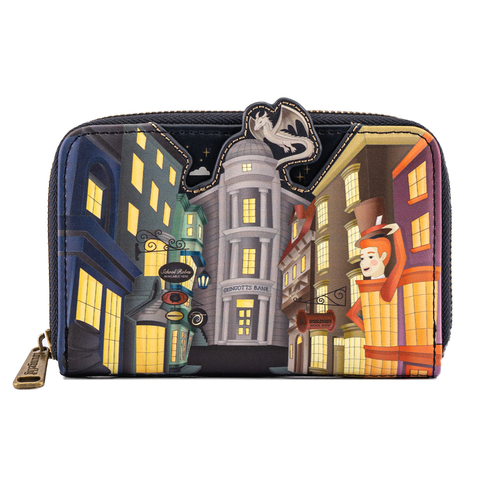 Harry Potter Diagon Alley Zip Around Wallet Front View-zoom