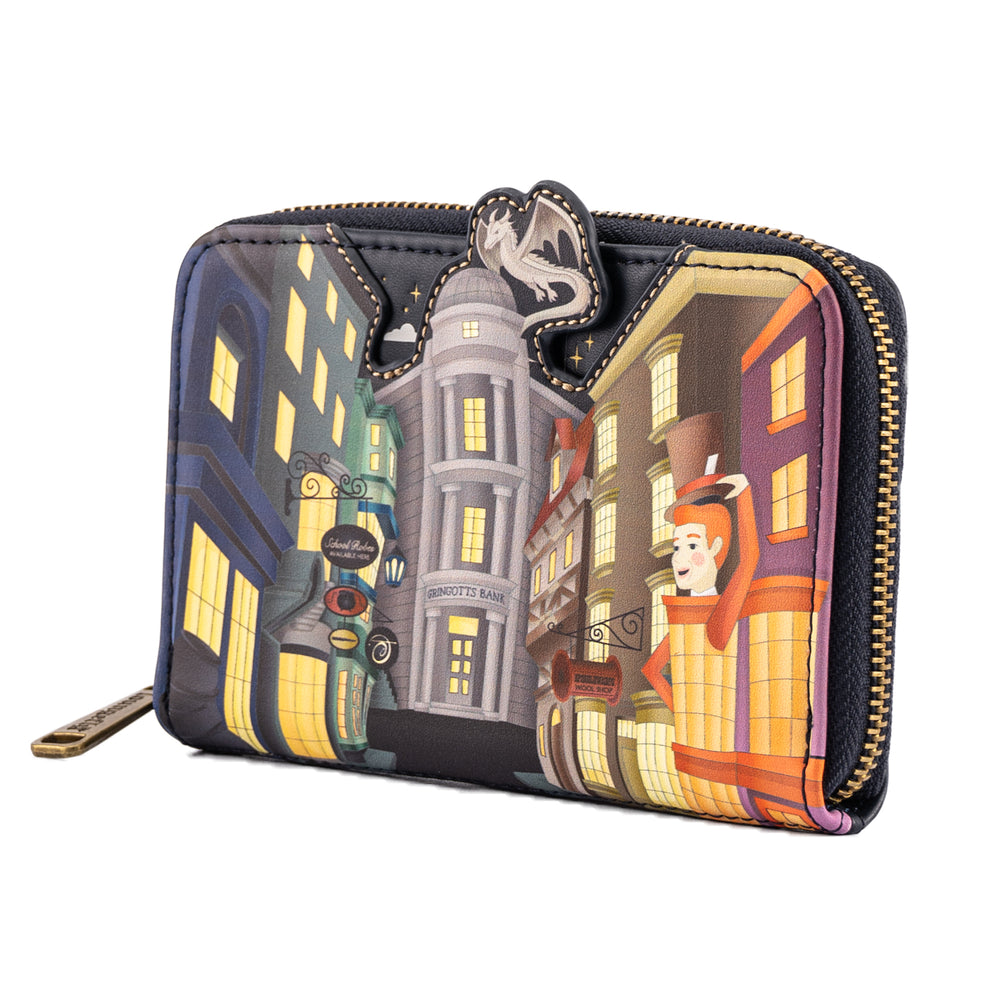 Harry Potter Diagon Alley Zip Around Wallet Side View-zoom