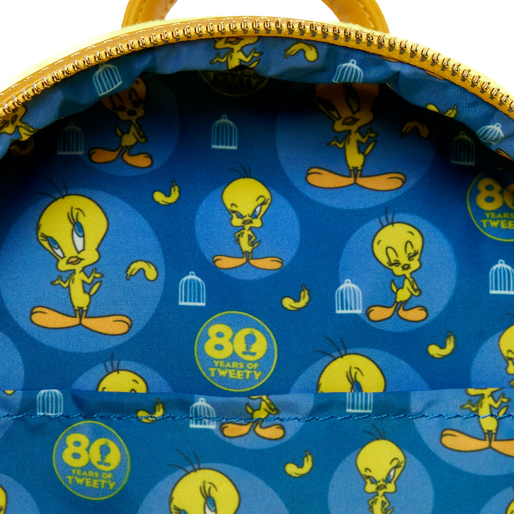 Tweety 80th Anniversary Plush Cosplay Mini Backpack Inside Lining View-zoom