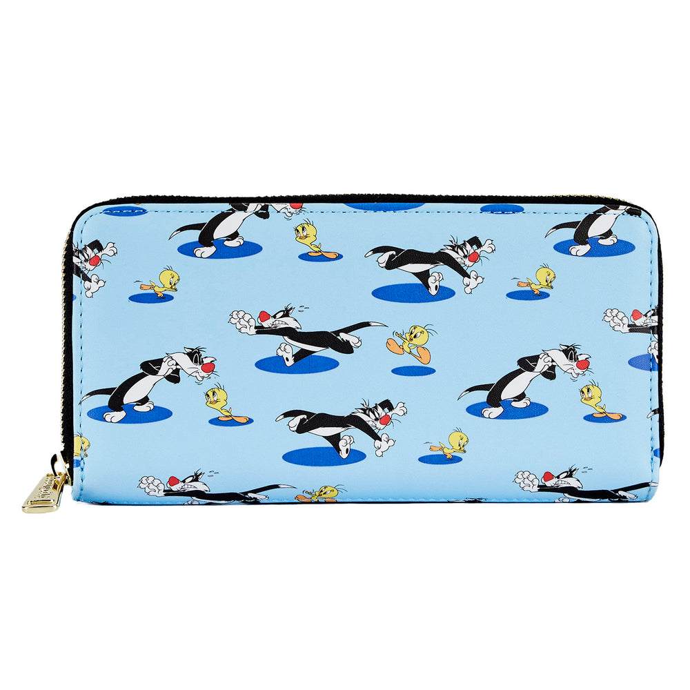 Tweety and Sylvester 80th Anniversary Zip Around Wallet Front View-zoom